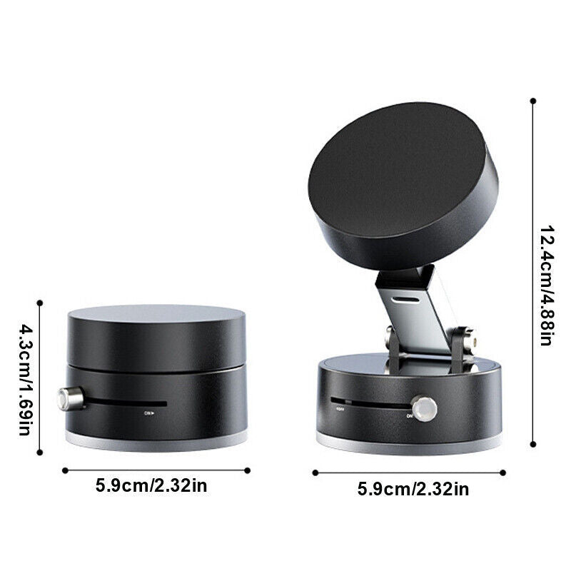 New Premium Magnetic Car Phone Holder – Vacuum Suction Cup Mount with 360° Rotation (No Falling)