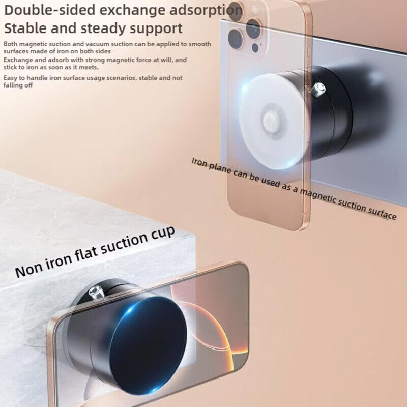 New Premium Magnetic Car Phone Holder – Vacuum Suction Cup Mount with 360° Rotation (No Falling)