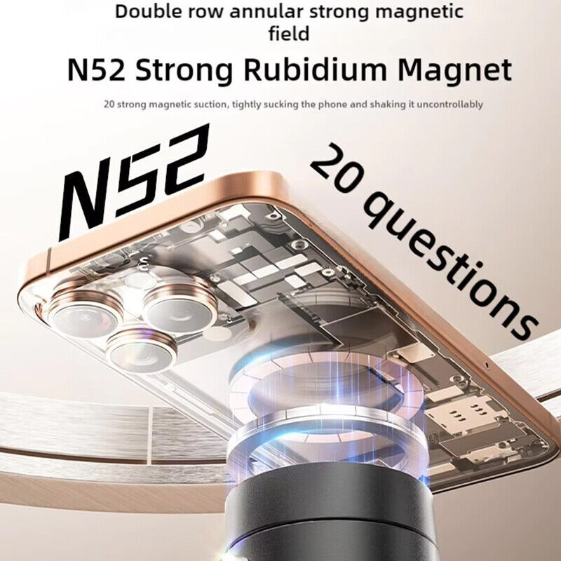 New Premium Magnetic Car Phone Holder – Vacuum Suction Cup Mount with 360° Rotation (No Falling)