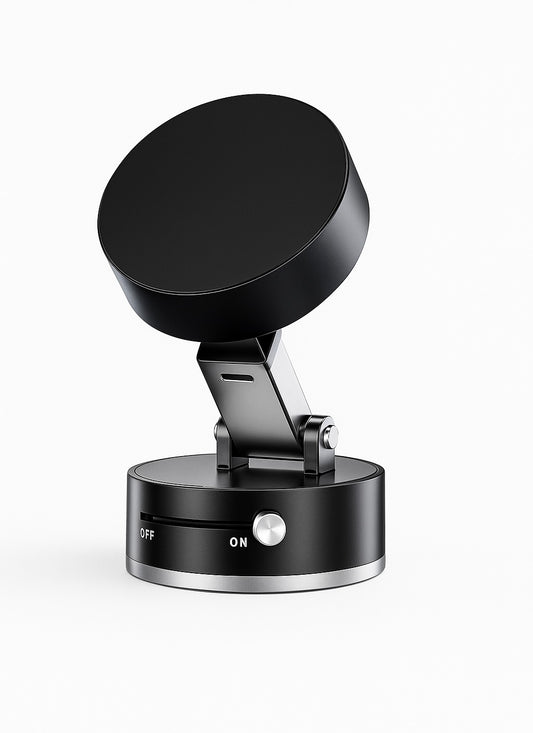 New Premium Magnetic Car Phone Holder – Vacuum Suction Cup Mount with 360° Rotation (No Falling)
